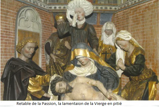 Détail retable de la Passion - Lamentation de la Vierge