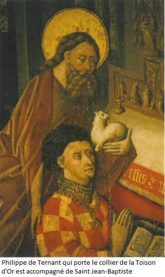 Détail retable de la Vierge - Philippe de Ternant
