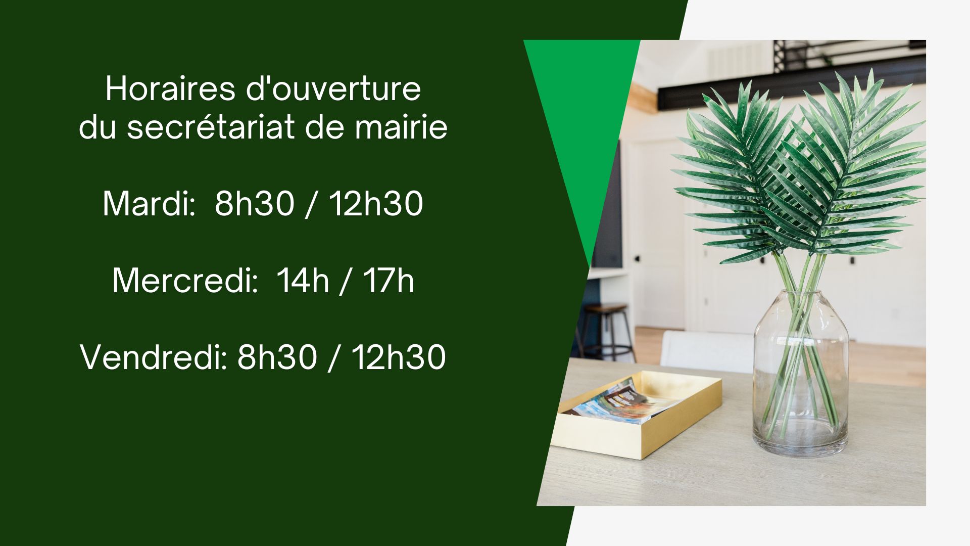 Horaires mairie